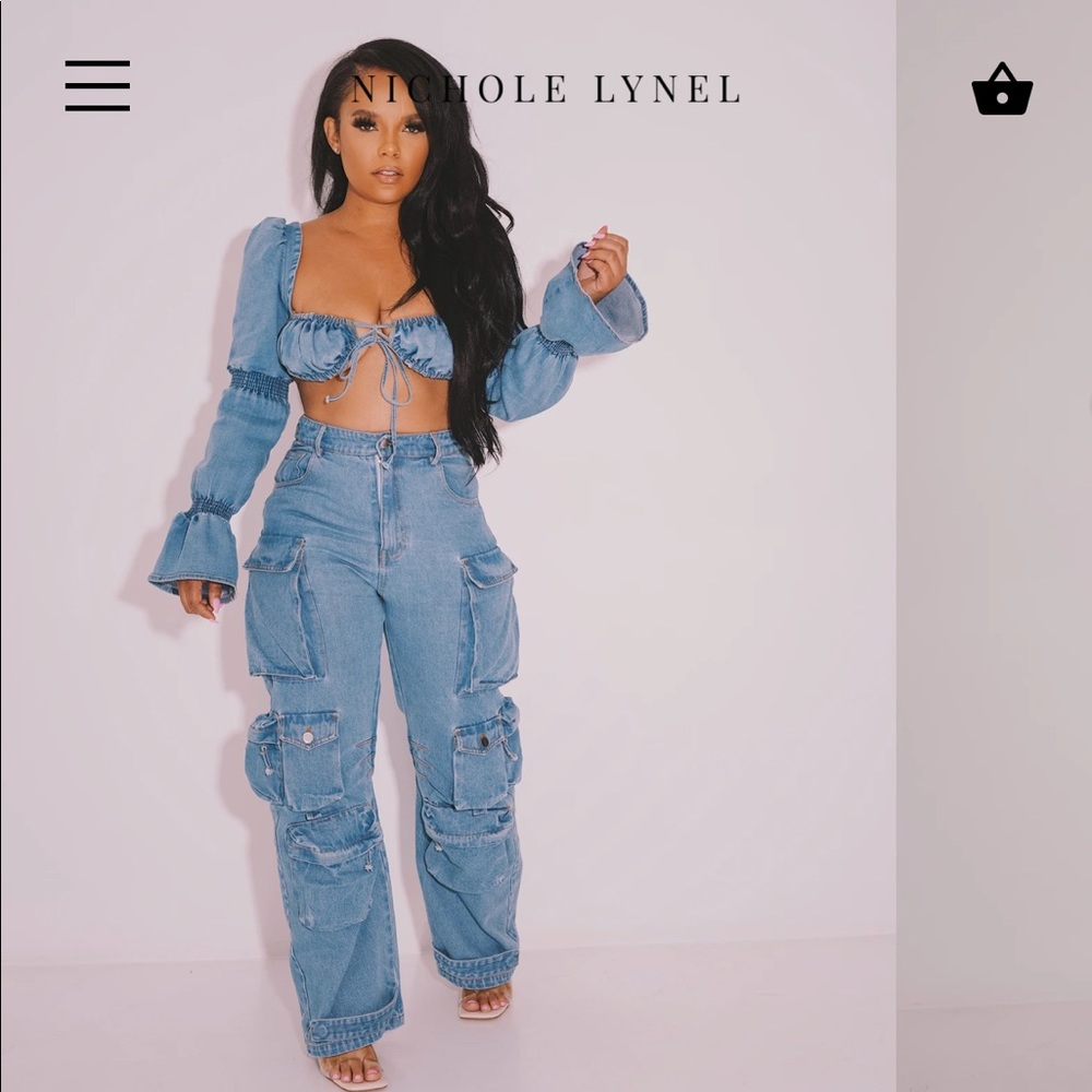 Denim 2piece Outfit